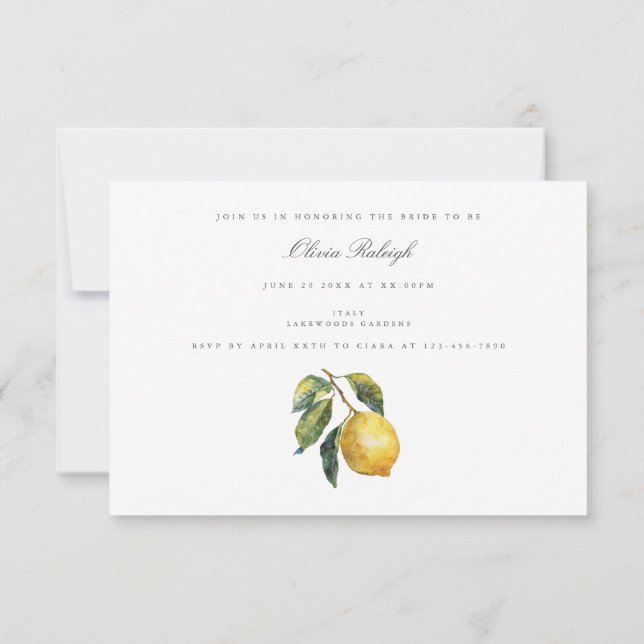 Convite à Festa de solteira Mediterrânica (Verso)