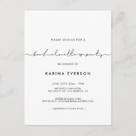Convite à Festa de solteira minimalista moderno