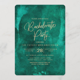 Convite à Festa de solteira Verde Emerald