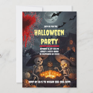 Convite à Festa Personalizada de Halloween de Skel