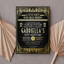 Convite à Foil de Aniversário do Partido Mistério 