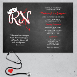 Convite à formatura de enfermeira de pinning RED R