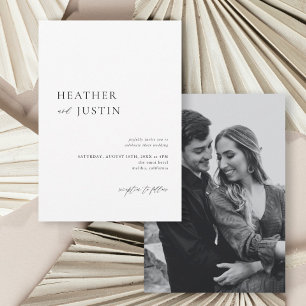 Convite à Fotografia de Casamento Minimalista da C