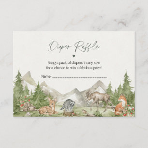 Convite à fralda de animais florestais
