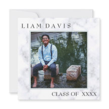 Convite à graduação cristã de Luxe Marble