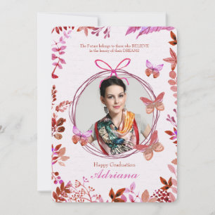 Convite à Graduação de Fotos para Borboletas Socia