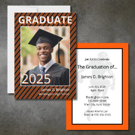 Convite à Graduação de Fotos para o Orange Footbal