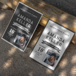 Convite à Graduação Minimalista Escuro