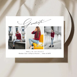 Convite à graduação moderna e anúncio