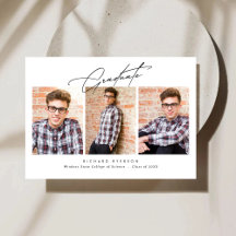 Convite à graduação moderna e anúncio