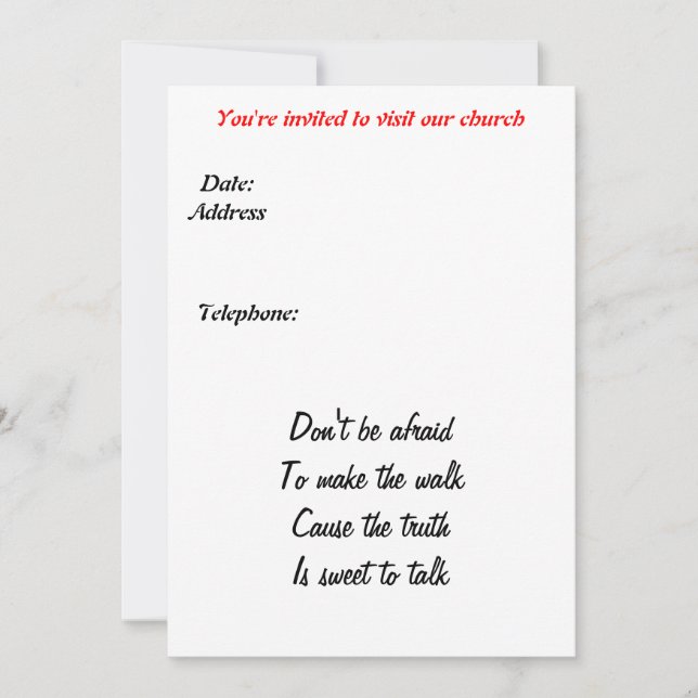 Convite à Igreja (Frente)