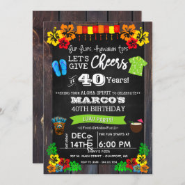 Convite A Luau, Convite A Aniversário De Luau