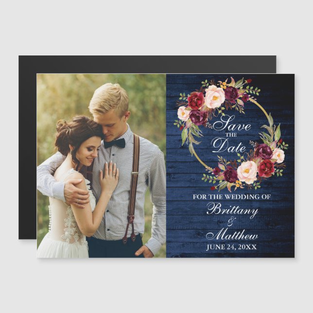 Convite A Madeira Azul Azul Da Frota Da Borboleta Salva A  (Frente/Verso)