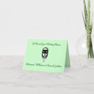 Convite A Mardi Gras Wedding Shower