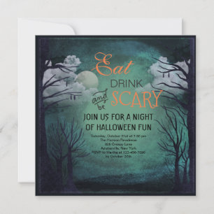Convite à meia-noite de Halloween