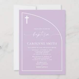 Convite à Menina de Elegância Moderna Minimalista