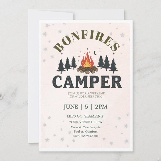 Convite à Noite de Outdoor (Frente)