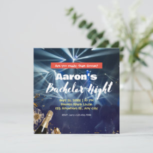 Convite à Noite de Solteiro de Sala de Festa Laran