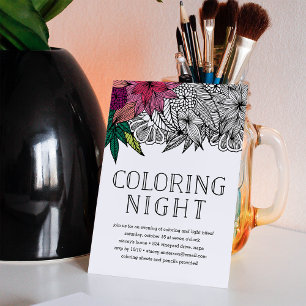 Convite à Noite Tropical de Coloração Floral