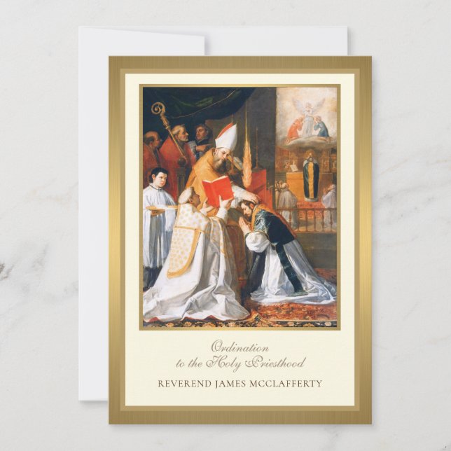 Convite à Ordenação Católica à Santa Sé (Frente)