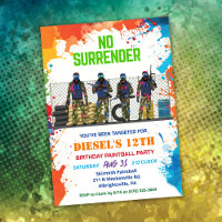 Convite à Paintball Étnico Americano Africano