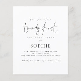 Convite à Parte de Script 21 Minimalista do Orçame