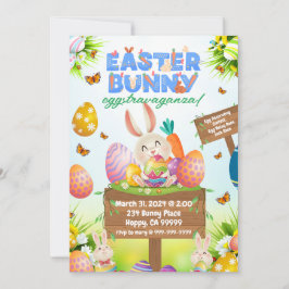 Convite à Páscoa Bunny Eggstravaganza