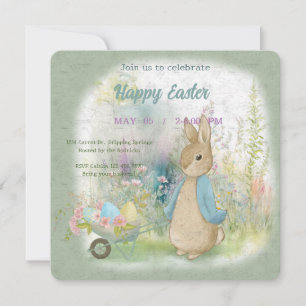 convite à Páscoa com Peter Rabbit