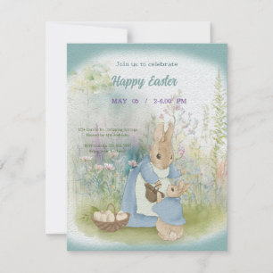 convite à Páscoa com Peter Rabbit