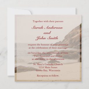 Convite à Praça do Casamento de Praia - Praia de