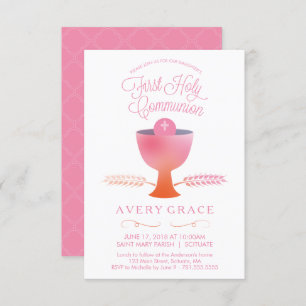 Convite à Primeira Comunhão - Convite para Menina