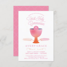 Convite à Primeira Comunhão - Convite para Meninas