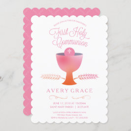 Convite à Primeira Comunhão - Convite para Meninas