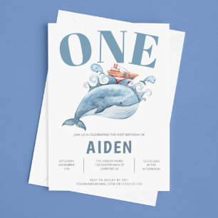 Convite à primeira Festa de aniversário de baleia