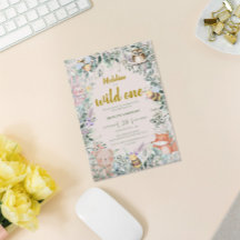 Convite à primeiro aniversario de Animais Floresta