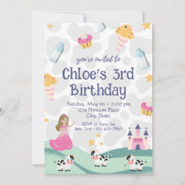 Convite à Princesa de Vaca Aniversário