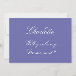 Convite à Proposta Elegante de Bridesmaid de Lavan