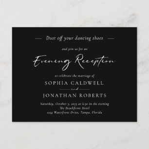 Convite à Recepção de casamento da Noite Negra