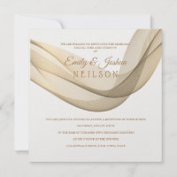 Convite à Recepção de casamento de Templo LDS - O