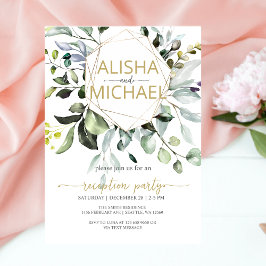 Convite à Recepção de casamento Greenery