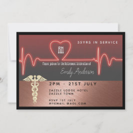 Convite à Reforma Enfermeira - Metálico Dourado Ro