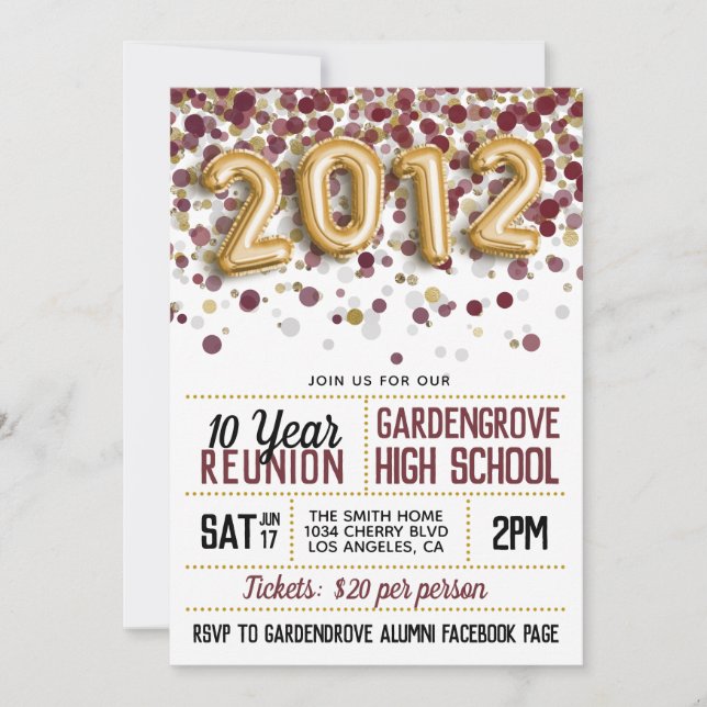 Convite à Reunião da Faculdade de Segundos graus d (Frente)