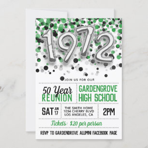 Convite à Reunião do Segundo grau College, 1972