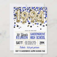 Convite à Reunião do Segundo grau College, 1994