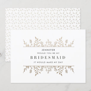 Convite à Rosa de Bridesmaid Elegante