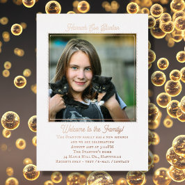 Convite à Rosa de Folha de Ouro de Adoção