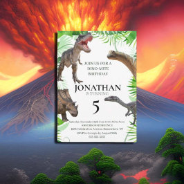 Convite à selva de dinossauros jurássicos