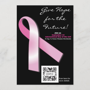 Convite à sensibilização do Cancer da Mama de M