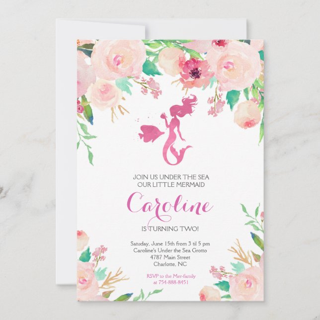 Convite À Sereia Sob O Convite Para O Mar (Frente)