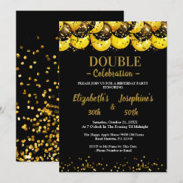 Convite à Soireira de Aniversário Duplo Elegante P